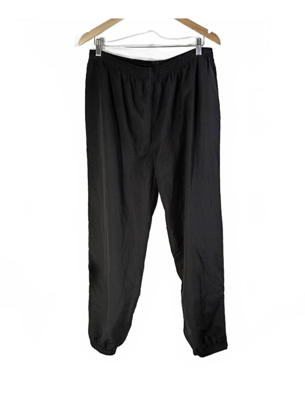 Bolle Sport Black Elastic Waist Jogger Pants with Ankle Zippers Size XL